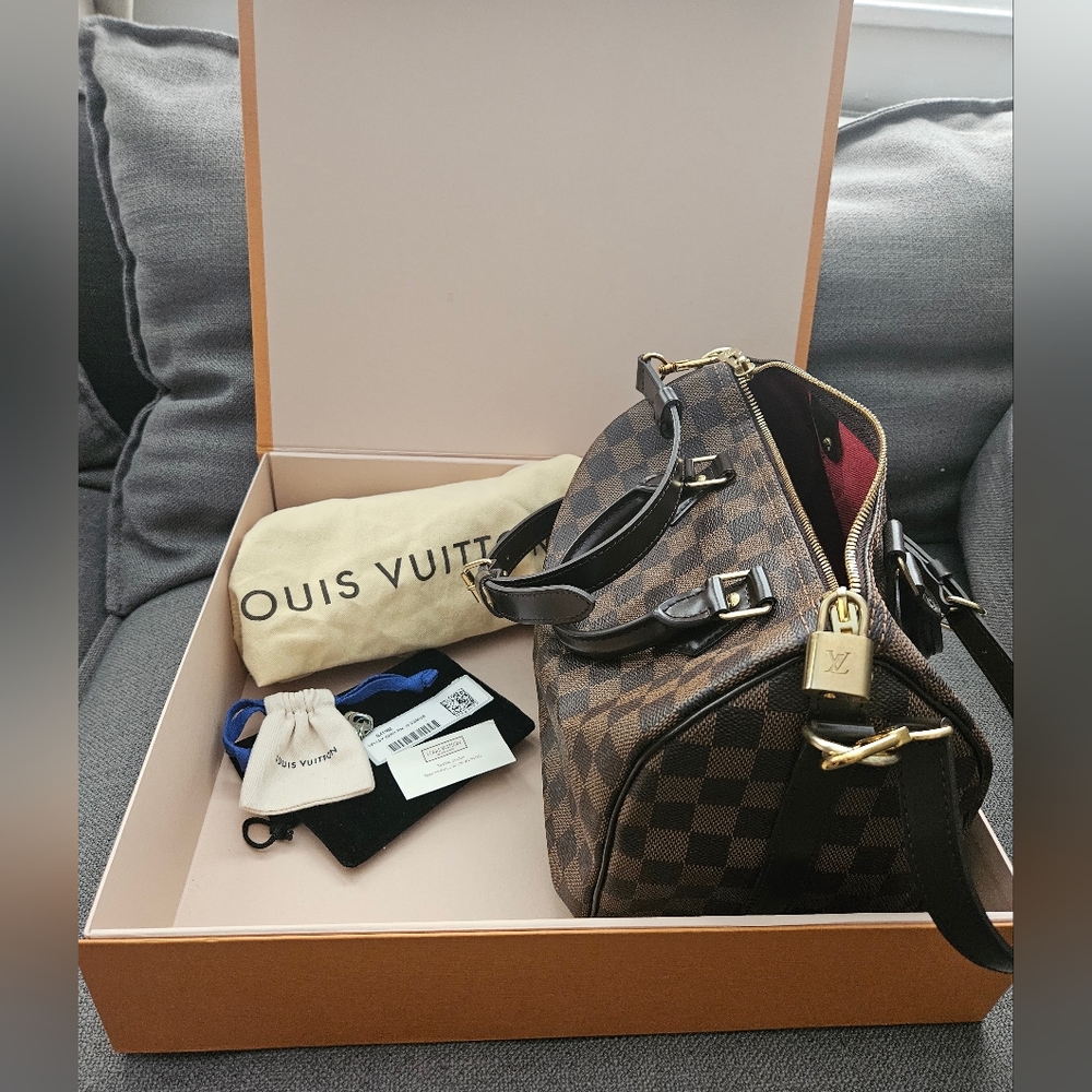 *SOLD* Louis Vuitton Speedy 25 Ebene Bandouliere Handbag Crossbody